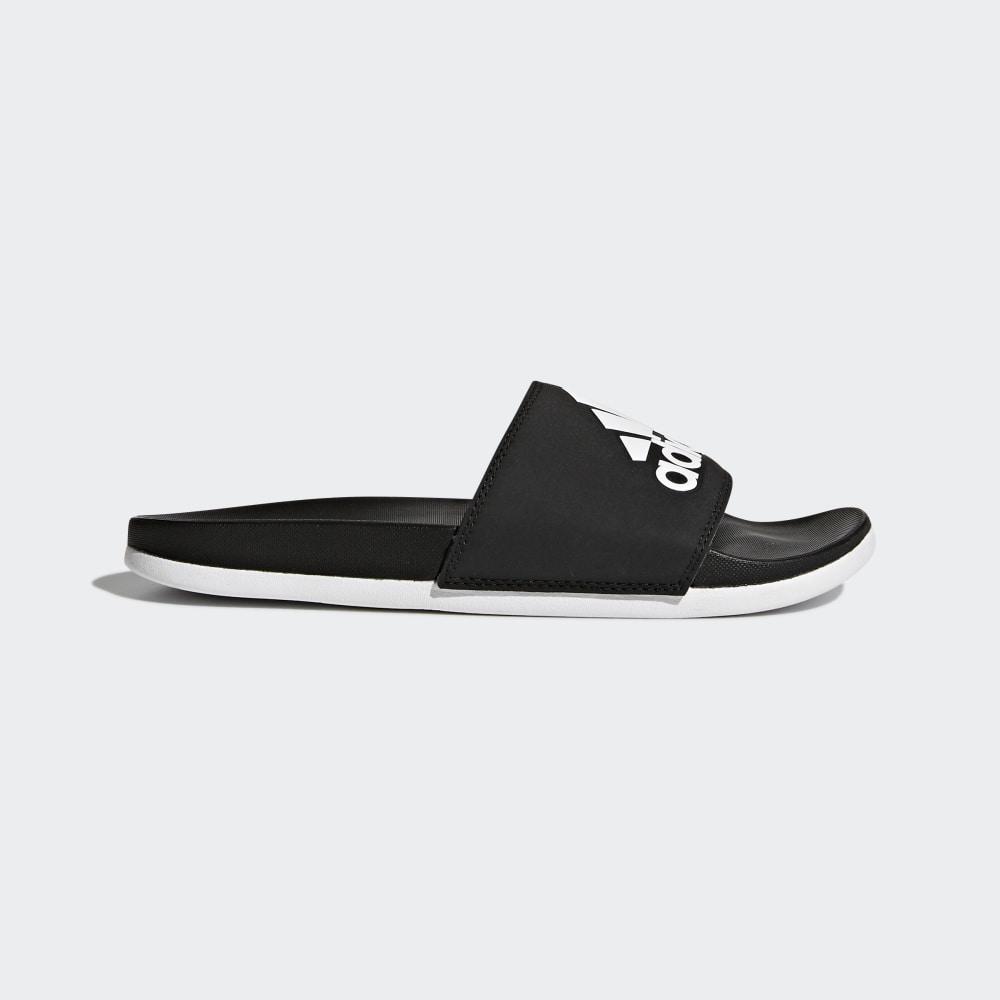 Papuci Adidas Adilette Comfort Dama Romania - Negrii/Albi CG3427